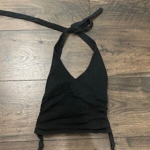 Hollister XXS Black Halter Neck Crop Top